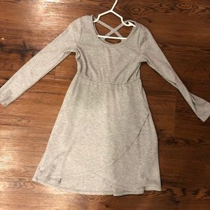 Girls gray cross back dress size 6/6x